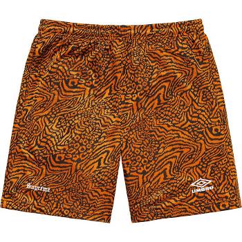 Orange Supreme Jacquard Animal Print Soccer Shorts | AU369LH