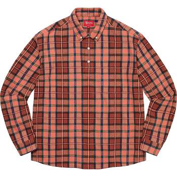 Pink Supreme Pullover Plaid Flannel Shirts | AU388SO