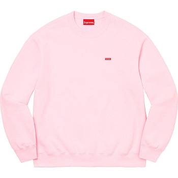 Pink Supreme Small Box Crewneck Sweatshirts | AU292ZG