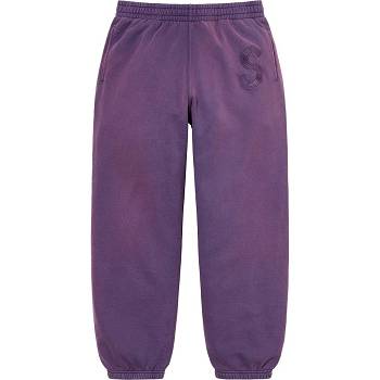 Purple Supreme Overdyed S Logo Sweatpant Pants | AU411OR