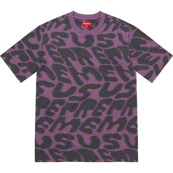 Purple Supreme Stacked Intarsia S/S Top Sweaters | AU319XF