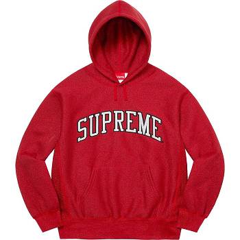 Red Supreme Glitter Arc Hooded Sweatshirts | AU306IS