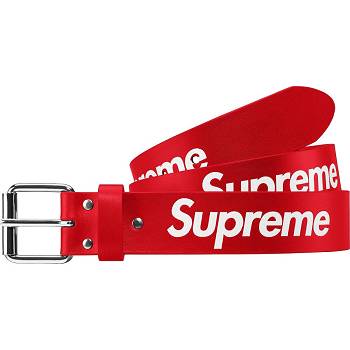 Red Supreme Repeat Leather Belt Belts | AU171EX