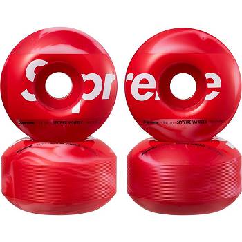 Red Supreme Spitfire® Shop Wheels (Set of 4) Skateboard Accessories | AU182FM