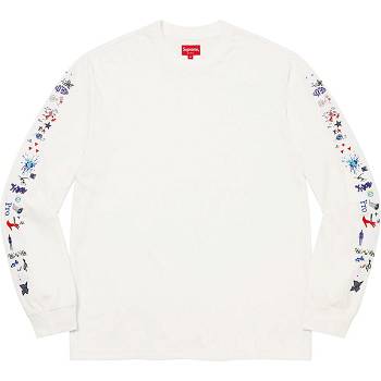 White Supreme AOI Icons L/S Top Sweaters | AU325QZ