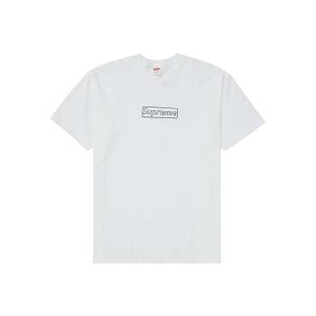 White Supreme Kaws Chalk Logo T Shirts | AU205AP