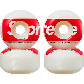 White Supreme Spitfire® Shop Wheels (Set of 4) Skateboard Accessories | AU184HK