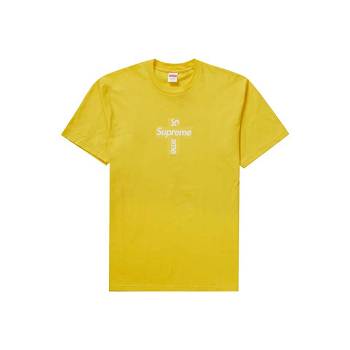 Yellow Supreme Cross Box Logo T Shirts | AU209GL