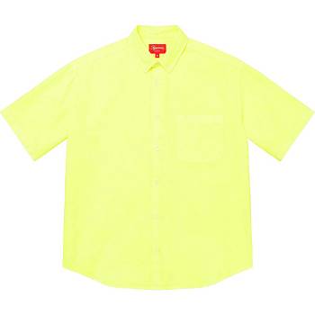 Yellow Supreme Loose Fit S/S Oxford Shirts | AU392HK