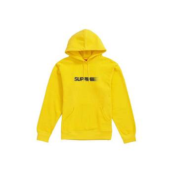 Yellow Supreme Motion Logo Hooded Sweatshirts | AU274WY